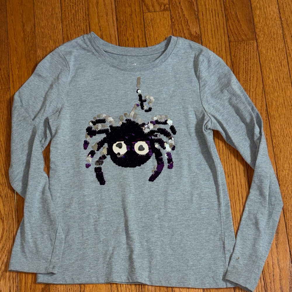 Kids Long Sleeve Shirt with Spider Design